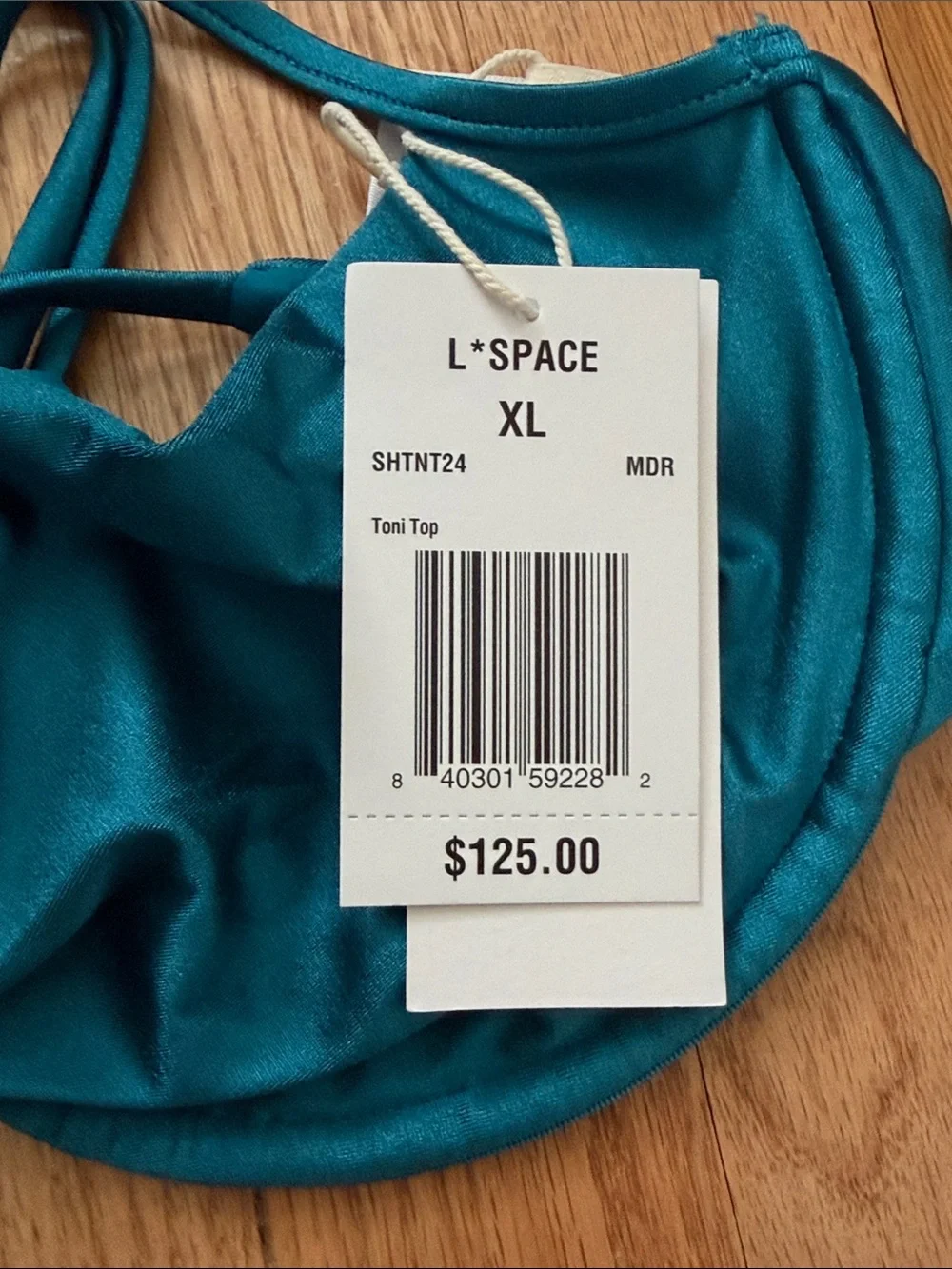 l*space Teal Bikini Underwire Top